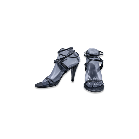 Isabel Marant Women's Gunmetal Black Strappy Heels - Used - Size 38 - Picture 1 of 4